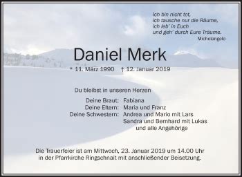 Traueranzeigen Von Daniel Merk Schwaebische De Trauerportal