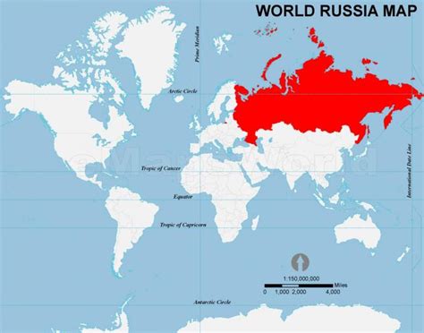 Show Russia On World Map