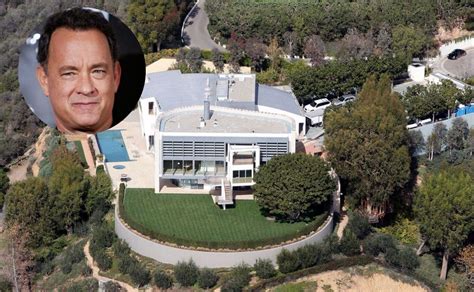 Actor Tom Hanks And His Mansion In Pacific Palisades California