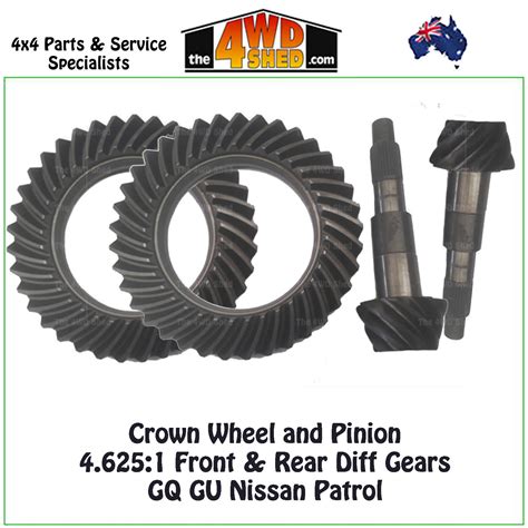 Crown Wheel And Pinion 46251 Front And Rear Diff Gears Gq Gu Nissan Patrol