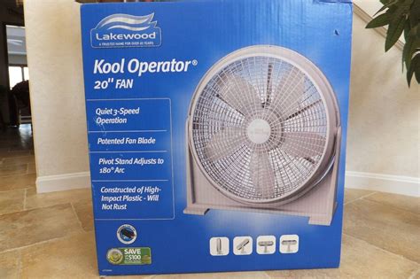 Lakewood Kool Operator Electric Fan 20 Inch Blade 3 Speed 1802778407