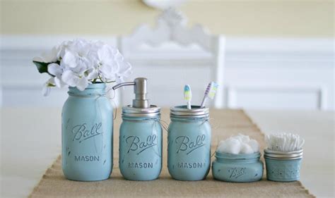 20 Cool Ways To Upcycle Mason Jars Mason Jar Bathroom Mason Jars