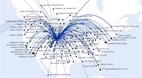 United Airlines Destinations Map World Map