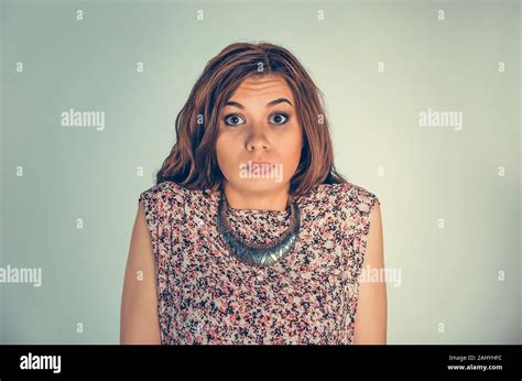 Confused Woman Closeup Portrait Angry Unhappy Young Person Shrugging