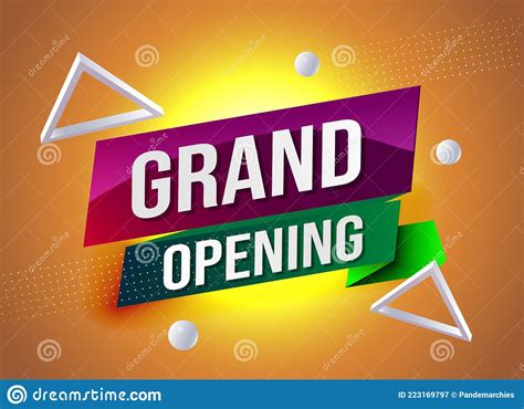 Grand Opening Banner Concept Stock Vector Illustration Of Event
