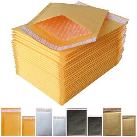 Padded Envelopes Yellow Kraft Bubble Mailers X Usable Space X Small Bubble
