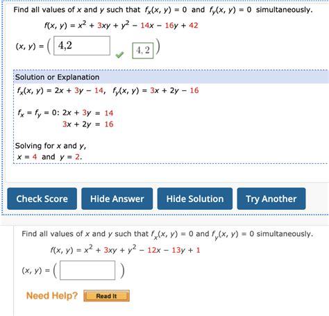 Solved Find All Values Of X And Y Such That Fx X Y 0 And Chegg Com