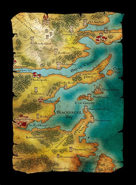 The Back Of The Westeros Cards By Klaradox Fadas Fantasias Mapa