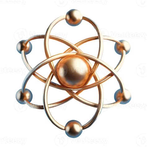 Ai Generated Atom Symbol 3d Isolated On Transparent Background 37047113 Png