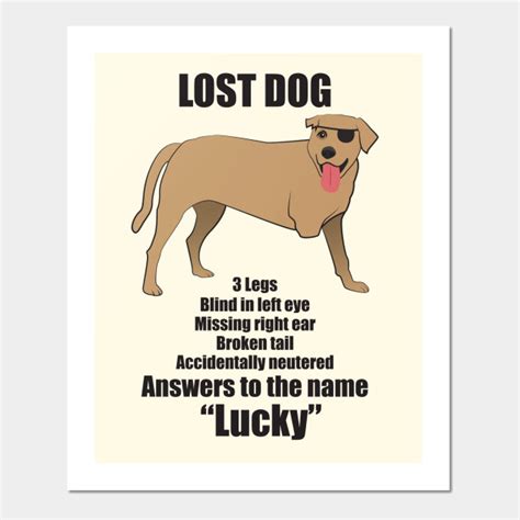 Lucky The Dog Illustration Posters And Art Prints Teepublic