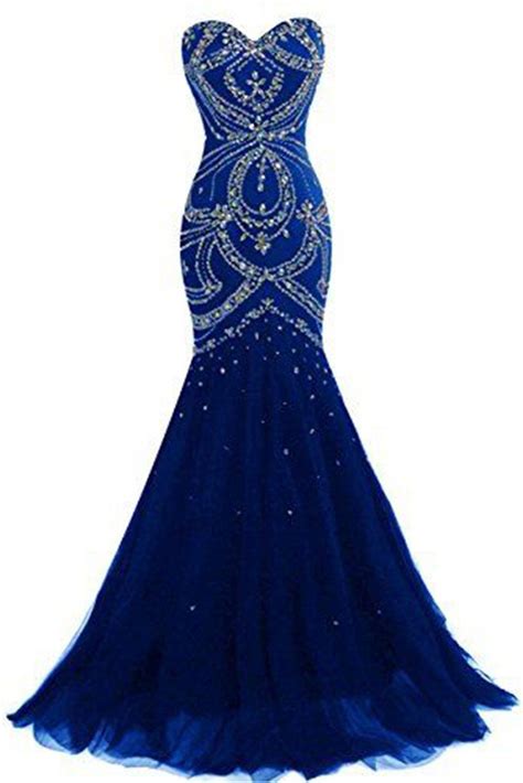 navy blue tulle sweetheart sequins beaded backless mermaid burgundy prom dress royal blue