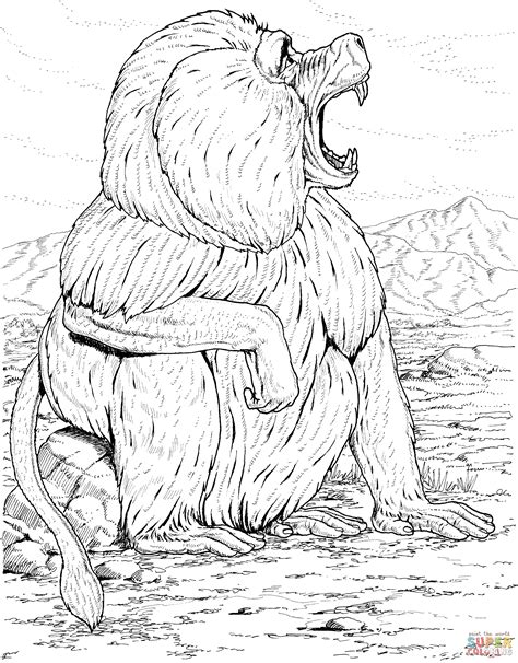 Baboon Coloring Pages Download And Print For Free