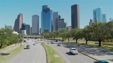 Houston Tx Southwest Freeway 59 Traffic At Interstate 45 Near Downtown