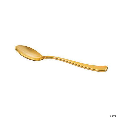 Shiny Metallic Gold Plastic Spoons 168 Spoons Oriental Trading