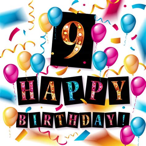 Happy 9th Birthday Stock Photos Pictures And Royalty Free Images Istock