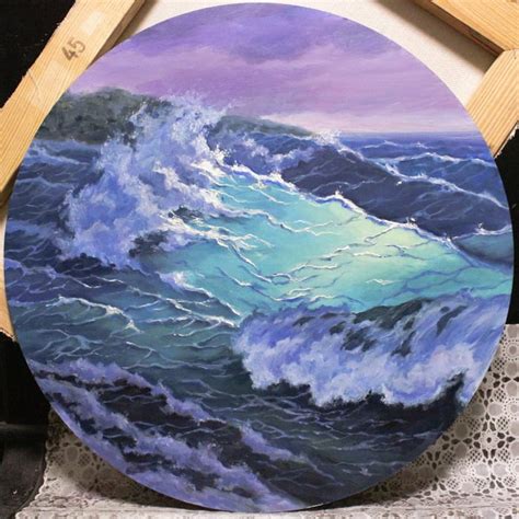 My Oil Painting Storm In The Sea Oil On Hardboard 2022 Rocean