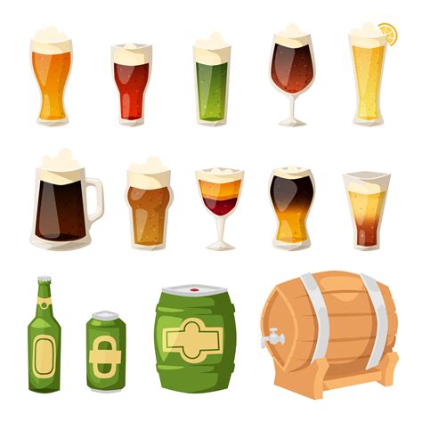 beer vector icons set food illustrations ~ creative market