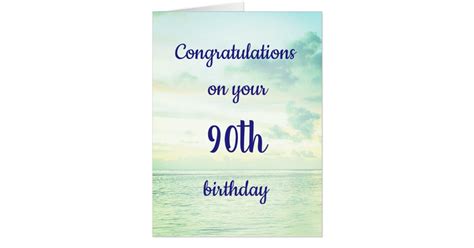 Large Congratulations 90th Birthday Card