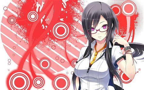 Hd Wallpaper Anime Anime Girls Glasses Original Characters