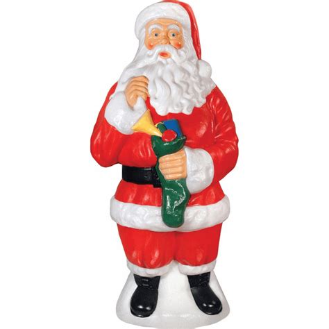 Home For The Holidays Blow Mold Traditonal Santa Christmas Decoration Plastic In Walmart Com