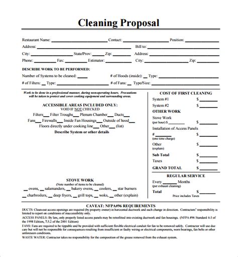 13 Cleaning Proposal Templates Pdf Word Apple Pages Adobe