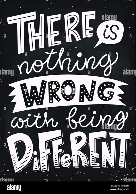 Lettering Poster With There Is Nothing Wrong With Being Different Text