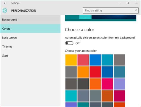Control De Color De Windows 10 Establecer Colores Personalizados Para