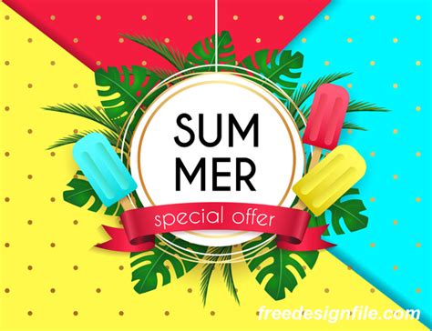 Summer Special Offer Poster Template Vectors 04 Welovesolo