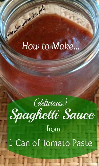 Watch how to make this recipe. Spaghetti Sauce from One Can of Tomato Paste | Recipe ...