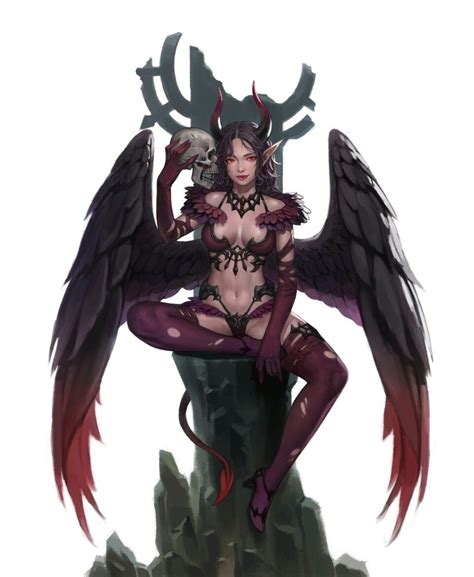 Sucubus By Kin SunHong With Images Anime Art Beautiful Dungeons And Dragons Characters