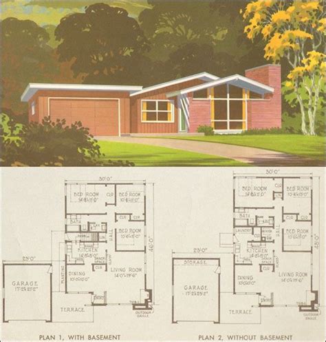 Pin By David Carr On Mid Century Modern Ranch House Plans Ranch