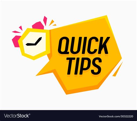 Quick Tips Helpful Tricks Emblem And Banner Vector Image