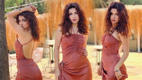 Avneet Kaur Oozes Hotness In A Backless Brown Mini Dress See Hot Pics