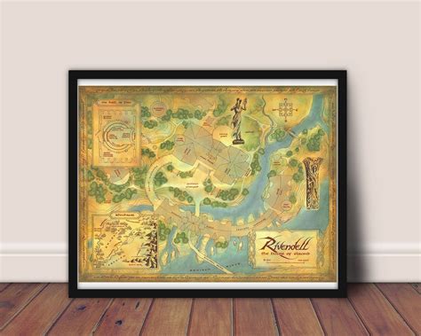 The Rivendell Map Tolkien Map Middle Earth Map The Lord Of Etsy