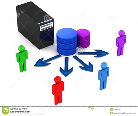Many of the images that we encounter daily through these means are copyright protected and can't be used without permission or payment. Database server users stock illustration. Illustration of ...