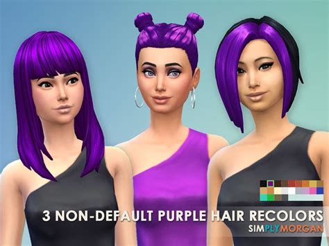 11 Prodigious Hairstyles Step By Step Ideas Sims Hair Short Purple
