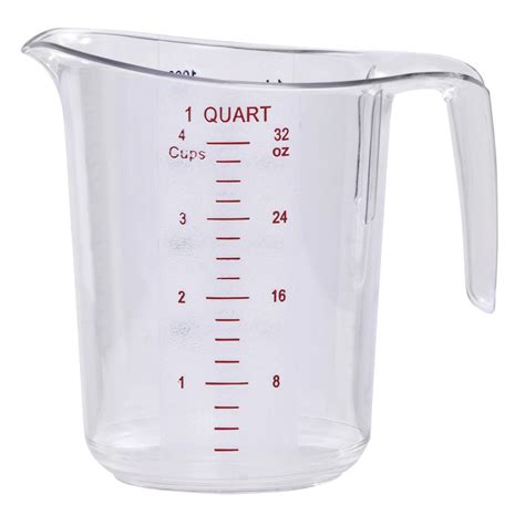 A liter is defined as the volume of a cube that is 10 centimeters on a side. HUBERT® 1 qt Clear Polycarbonate Measuring Cup
