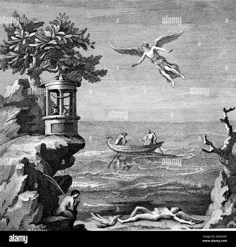 Death Of Icarus According To Legend In Order To Escape From Crete