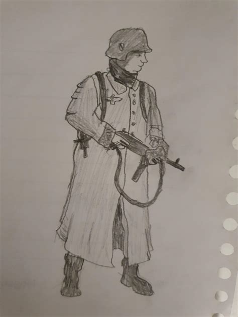 German Ww2 Soldier Drawn By Me Rwar