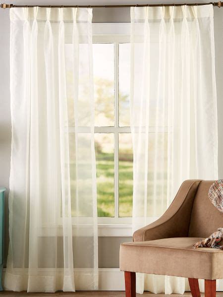 Classic Extra Wide Pinch Pleat Voile Curtains
