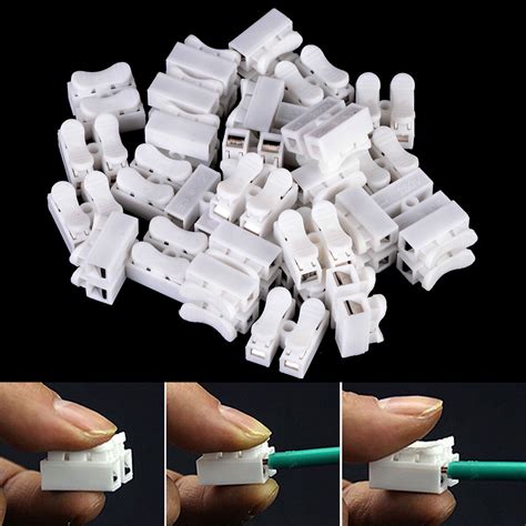 100pcs Self Locking Electrical Cable Connectors Quick Splice Lock Wire