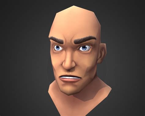 Low Poly Face Low Poly Face Hand Paint Color