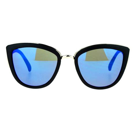 sa106 womens color mirror reflective lens oversize cat eye sunglasses ebay