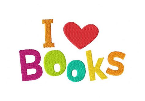 I Love Books Machine Embroidery Design Embroidery Art And Collectibles
