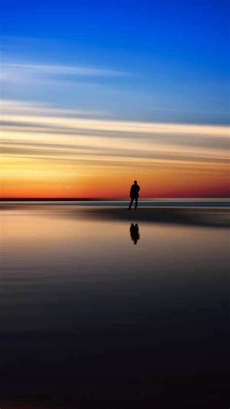 Reflecting Colorful Beach Sunset Iphone Wallpaper Idrop News