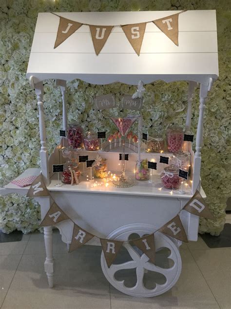 Bella Occasions Shabby Chic Wedding Candy Cart Wedding Sweet Cart