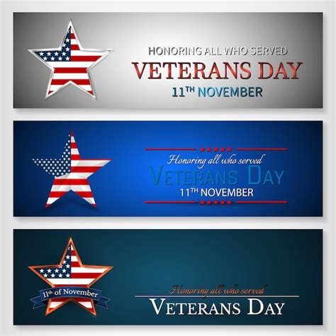 Premium Vector Veterans Day Of Usa With Star In National Flag Colors