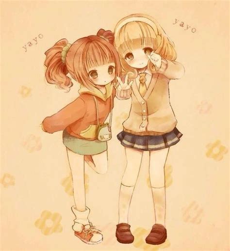 Kawii Sisters Anime Anime Chibi Kawaii Art