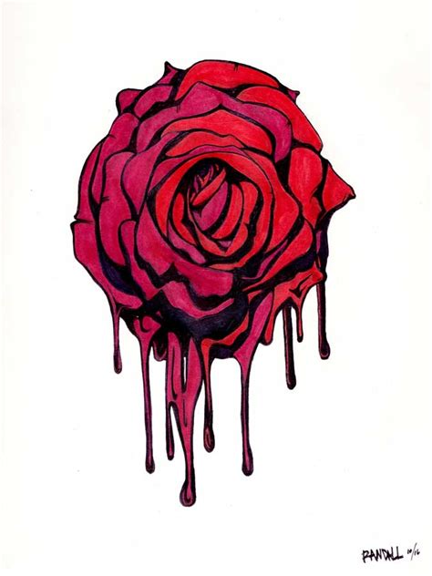 Bleeding Rose Drawing Free Download On Clipartmag