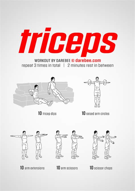 Chest And Tricep Workout At Home No Weights Tutorial Pics